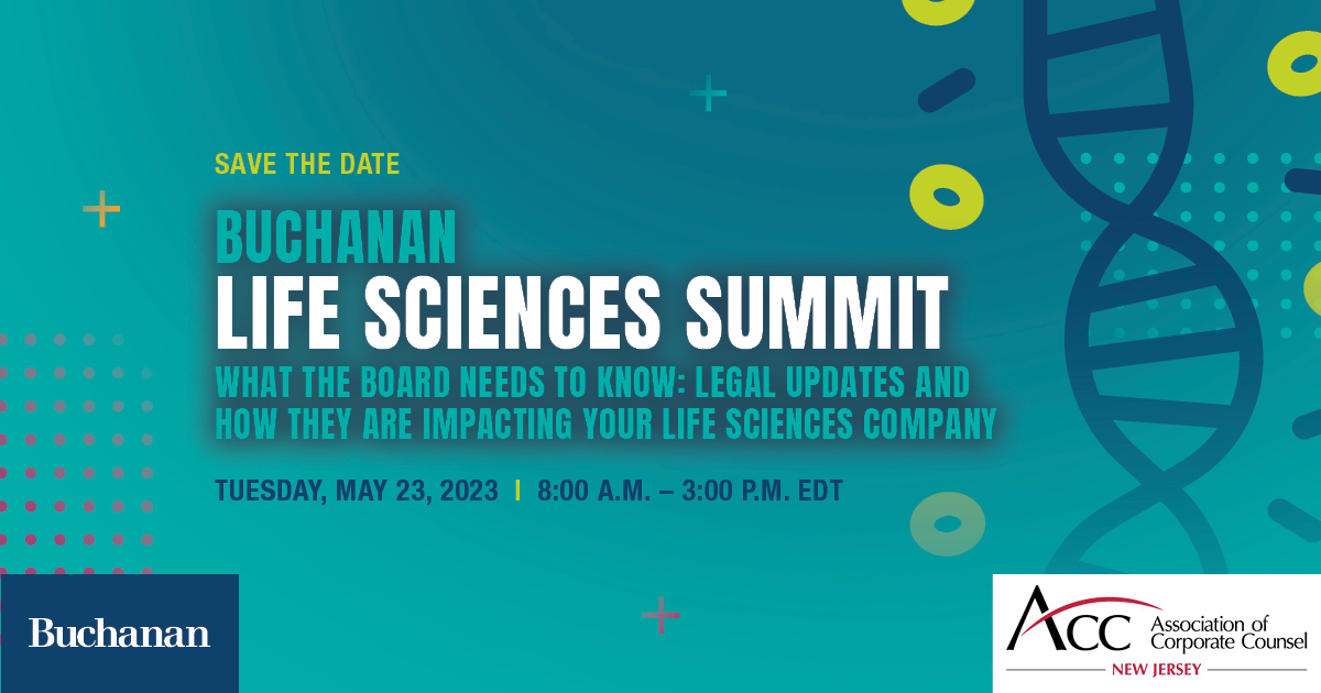 Buchanan Life Sciences Summit 2023 What Your Board Needs to Know